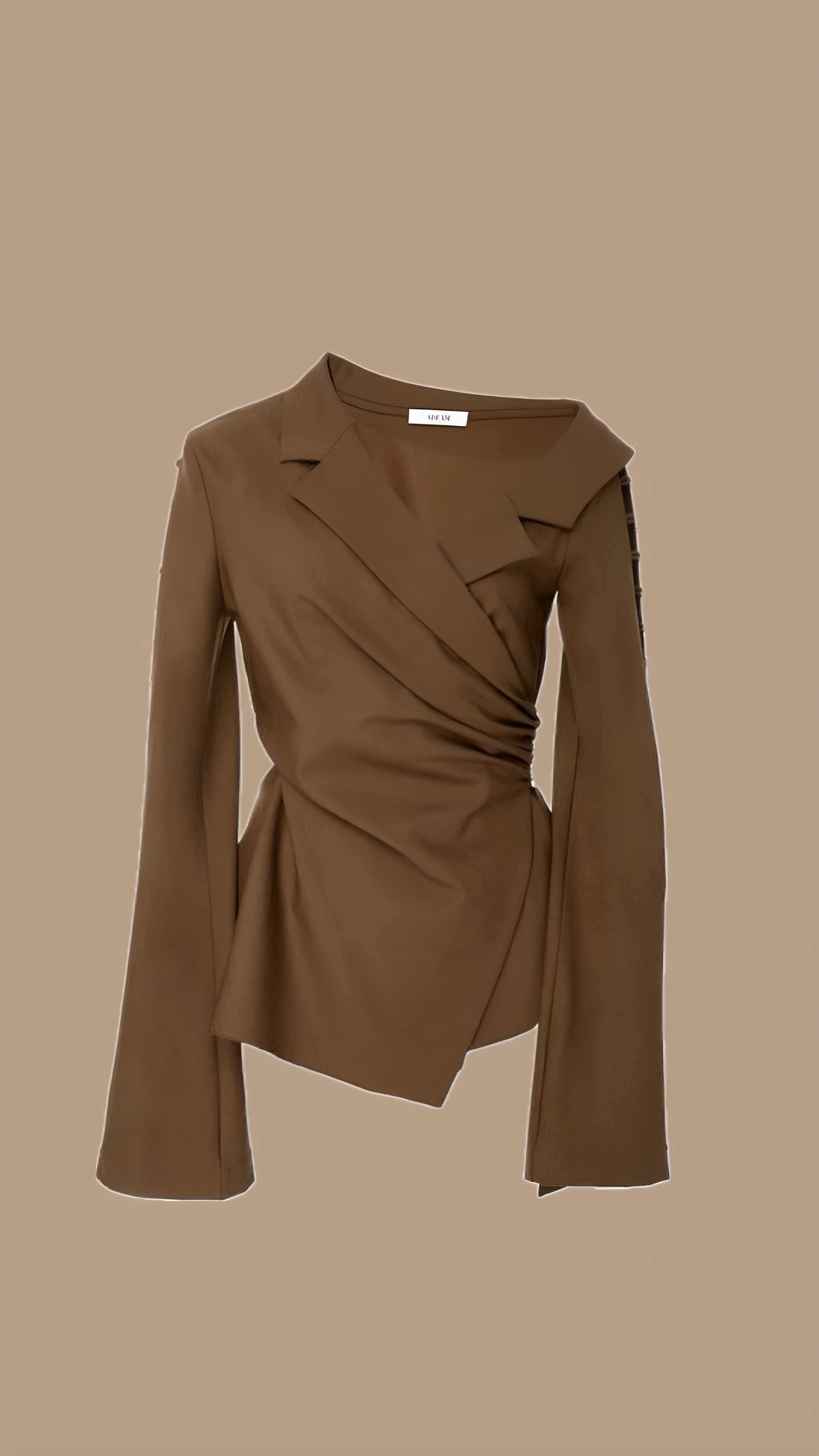 Brown Asymmetrical Top